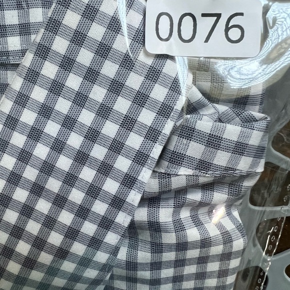 Pronto Uomo Slim Fit Button Down Shirt Men's Large Blue Check Long Sleeve Cotton - Picture 5 of 5